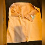 Jones New York Cream Orange Midi 100% Silk Skirt Zipper & Button In Back SZ 16P Photo 6