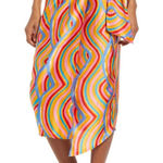 Never‎ Fully Dressed Rainbow Swirl Wrap Skirt size 16 Yellow Photo 0