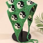 ୨୧ ･ﾟ✧ Bohemian Style Head Scarf Taichi Printed Pattern Crotchet NWOT Multiple Photo 0
