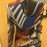 New York And Company  Sheer Mod Abstract Peekaboo Neckline Top Sz Medium  Photo 1