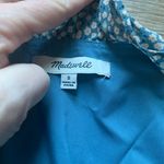 Madewell  Blue Silk Ruffle-Edge Wrap Dress in Bitsy Floral S Photo 4