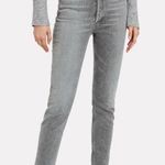 AGOLDE Nico High-Rise Raw Hem Button Fly Skinny Jeans Gray Size 24 Photo 0