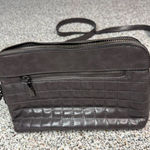 Steve Madden  Women's Dark Gray Quilted Leather Crossbody Bag​​ Photo 0