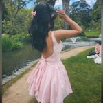 House Of CB  'Florianne' Soft Peach Bow Mini‎ Dress size M tall Photo 13