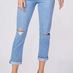 Paige Brigitte Boyfriend Jeans in Ratatouille Destructed Light Wash Denim 30 EUC Photo 0