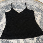 Brandy Melville NWT Black Floral Lace Lined  tank top - OS Photo 2