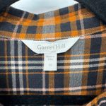 Garnet Hill Garnet Hill Grunge Flannel Button-up Shirt Womens 10 Cotton Blue Plaid Photo 4