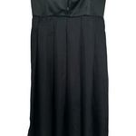 Rebecca Romero Black Silk Peephole Chest Pleated Grace Dress Size 6 Gown Maxi Photo 0