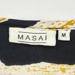 MASAI Copenhagen Berta Loose Paint Stripe Tunic Top Women's Medium Black White Photo 7