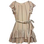 Rebecca Taylor  Ruffled belted cotton mini dress 6 S M Photo 1