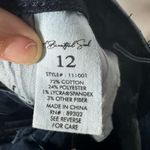 A Beautiful Soul Jeans Women 12 NWT Flare Denim Dark Stormy Night Raw Hem Boho Blue Photo 7