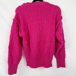 David Meister Vintage Meister Wool Sweater Women's Medium Pink Cable Knit 100% Wool Hong Kong Photo 3