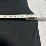 Anthropologie Ribbed stretch tank black dress with side slits size small Photo 3