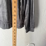 Juicy Couture  Velour Sweatshirt Rhinestone Logo Gray Women's Size L Long Sleeve Photo 4