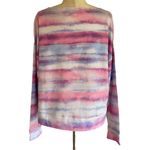 JENNI INTIMATES Tie Dye Stripe Loungewear Sweatshirt Size XL Cropped Comfy Cozy Purple Photo 5
