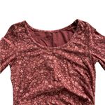 Pact Organic Cotton Midi Maternity Dress Floral Pink Size S baby shower Photo 6