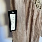 My Emblem Young Contemporary Macrame Crochet Taupe Brown Tunic Blouse M NWT Size M Photo 6