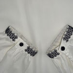 Elizabeth and James Womens Embroidered Blouse Top Long Sleeve White Size Large Photo 3