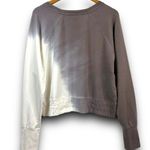 Joy Lab Cropped Sweatshirt Ombre Tie Dye Thumb Holes Gray White Athleisure XL Photo 3