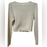 Floral Embroidered Cream Cardigan Self Esteem. Sz Large White Photo 1