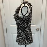 BCX  Leopard Print Ruffle Halter Top Photo 1