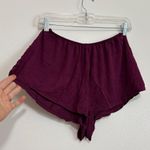 Victoria's Secret  Size S/M Modal Soft Maroon Plum Burgundy Lace Short Sleep SET Photo 8