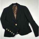Ellen Tracy  Sz 12 Black Wool Blazer with Bell Sleeves (b49) Chic City Mod Photo 0