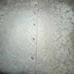 Vintage Sunny South Dallas Lace Blouse 80s Sheer Floral Ruffle Pearl Button Sz 8 Photo 6