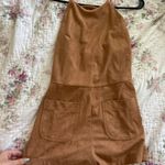 Cotton Candy LA Suade Brown Romper Photo 0