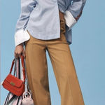 Anthropologie Maeve Contrast Stitch High-Rise Wide-Leg Pants 10 Photo 0