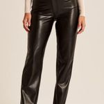 Abercrombie & Fitch Curve Love Vegan Leather 90s Straight Pant Photo 0