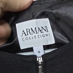 Armani Collezioni  Black Zipper Peplum Jacket‎ Sz 8 Academia Office Luxury Photo 3