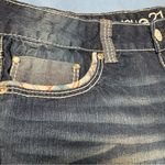 Rue 21 Dark Blue Jean Shorts with Plaid Accents Photo 7