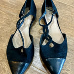 Sole Society  Women’s Pointed Toe Suede T-Strap Flats Black Size 10 B EUC Photo 0