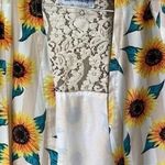 Crazy Train  Lace and Sunflower Duster, Swim , CoverUp, Long Vest Boho Photo 0