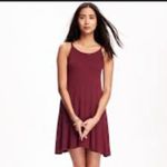 Old Navy  Ribbed Burgundy A-Line Tank Dress Photo 5