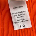 l*space NEW L* Bikini Bottoms Size Large Cabana Orange Bitsy Cut NWOT Poppy Stripes Photo 4