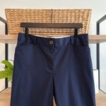 Talbots The Perfect Crop Navy Mid-Rise Woven Career Dress Pant Trouser, 8 Photo 1