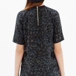 Madewell Ink Spot Leopard Silk Front Row Blouse Photo 2