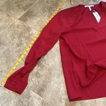 BCBGeneration 🆕 v neck hi low surplice blouse top red small Photo 4