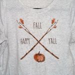 Maurice's Graphic Tee Happy Fall Y’all Light Gray Pumpkins Photo 3