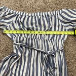 Isabel Maternity by Isabel and Ingrid Off the Shoulder Striped Maxi Dress Large Blue Size undefined Photo 5