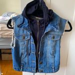 Highway Jeans Highway - Denim Vest with Faux Hoodie Insert – Edgy Street Style - Size M Photo 0