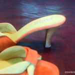 Franco Sarto Slide Tangerine/Yellow Sandal Size 7.5 Photo 4