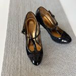 Vintage Merona Collection Black Patent Suede High Heels Pumps Sz 7 Photo 12