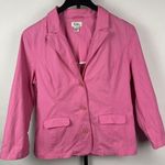Lilly Pulitzer Vintage White Label Pink Quilted Button Front Blazer Jacket Sz L Photo 0