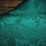 Victoria's Secret Victoria Secret M Engraved Satin Forest Green Robe Photo 2