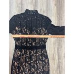 AKIRA CHICAGO BLACK LABEL Lace Mock Neck Long Sleeve Sheath Dress S Photo 6