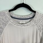 Lou & grey  Women's Space Dyed Grey Terry Raglan Semi-sheer Top Size M Photo 3