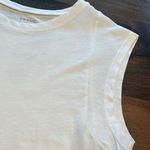 frame denim FRAME Le High Rise Muscle Tank Top Sleeveless Organic Pima Cotton White Large Photo 4